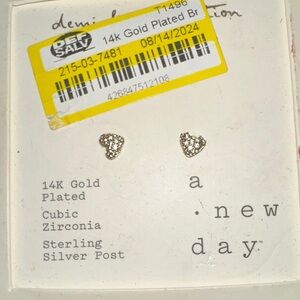 A New Day Gold Plated Heart Earrings